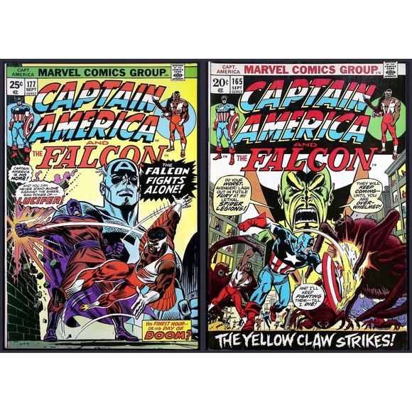 Marvel Comics Other - Captain America No. 165 177 Marvel 1974 Yellow Claw Lucifer Appearance VF‎